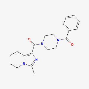 molecular formula C20H24N4O2 B1652006 1-benzoyl-4-{3-methyl-5H,6H,7H,8H-imidazo[1,5-a]pyridine-1-carbonyl}piperazine CAS No. 1376218-64-2