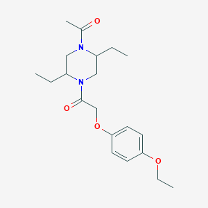 1-(4-Acetyl-2,5-diethylpiperazin-1-yl)-2-(4-ethoxyphenoxy)ethan-1-one