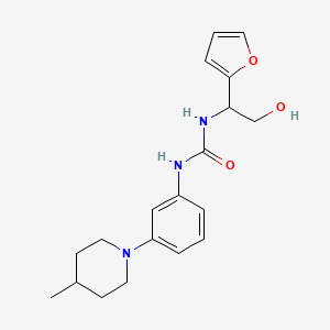 3-[1-(Furan-2-yl)-2-hydroxyethyl]-1-[3-(4-methylpiperidin-1-yl)phenyl]urea