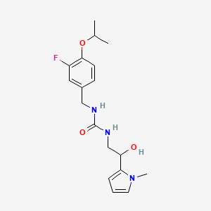 1-{[3-fluoro-4-(propan-2-yloxy)phenyl]methyl}-3-[2-hydroxy-2-(1-methyl-1H-pyrrol-2-yl)ethyl]urea
