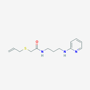 2-(prop-2-en-1-ylsulfanyl)-N-{3-[(pyridin-2-yl)amino]propyl}acetamide