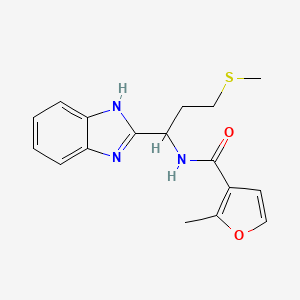 N-[1-(1H-1,3-benzodiazol-2-yl)-3-(methylsulfanyl)propyl]-2-methylfuran-3-carboxamide