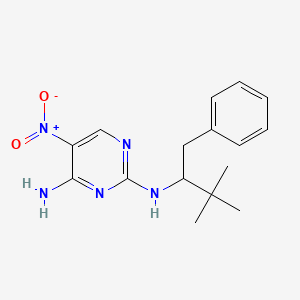 N2-(3,3-dimethyl-1-phenylbutan-2-yl)-5-nitropyrimidine-2,4-diamine