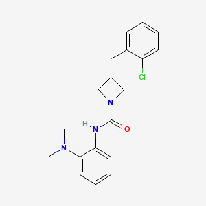 molecular formula C19H22ClN3O B1652027 3-[(2-chlorophenyl)methyl]-N-[2-(dimethylamino)phenyl]azetidine-1-carboxamide CAS No. 1376372-61-0