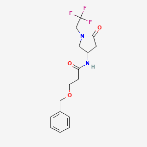 3-(benzyloxy)-N-[5-oxo-1-(2,2,2-trifluoroethyl)pyrrolidin-3-yl]propanamide