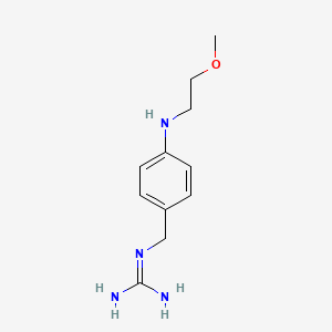 molecular formula C11H18N4O B1652032 2-[[4-(2-Methoxyethylamino)phenyl]methyl]guanidine CAS No. 1376435-70-9
