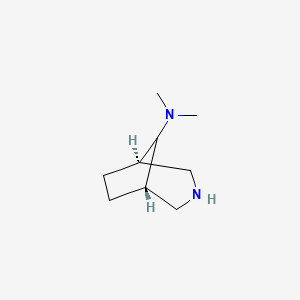 molecular formula C9H18N2 B1652034 (8-anti)-N,N-Dimethyl-3-azabicyclo[3.2.1]octan-8-amine CAS No. 1377187-36-4