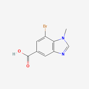 molecular formula C9H7BrN2O2 B1652038 7-Bromo-1-methylbenzimidazole-5-carboxylic acid CAS No. 1378260-24-2