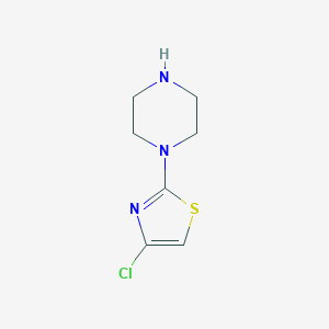 molecular formula C7H10ClN3S B1652047 4-Chloro-2-(piperazin-1-yl)thiazole CAS No. 1379316-33-2