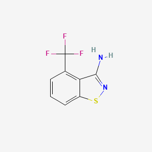 molecular formula C8H5F3N2S B1652053 4-(Trifluoromethyl)benzo[d]isothiazol-3-amine CAS No. 1379356-60-1