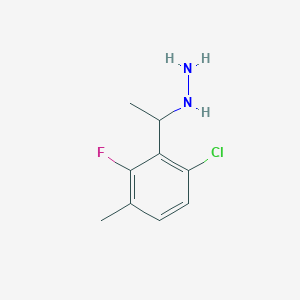 molecular formula C9H12ClFN2 B1652054 1-(6-Chloro-2-fluoro-3-methylphenyl)ethylhydrazine CAS No. 1379366-02-5
