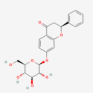molecular formula C21H22O8 B1652064 (2S)-2-phenyl-7-[(2S,3R,4S,5S,6R)-3,4,5-trihydroxy-6-(hydroxymethyl)oxan-2-yl]oxy-2,3-dihydrochromen-4-one CAS No. 138166-64-0