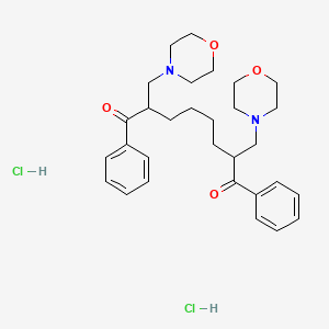 molecular formula C30H42Cl2N2O4 B1652067 2,7-Bis(4-morpholinylmethyl)-1,8-diphenyl-1,8-octanedione dihydrochloride CAS No. 138371-20-7