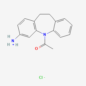 molecular formula C16H17ClN2O B1652076 1-(3-Amino-10,11-dihydro-dibenzo[b,f]-azepin-5-yl)-ethanone hydrochloride CAS No. 138451-65-7