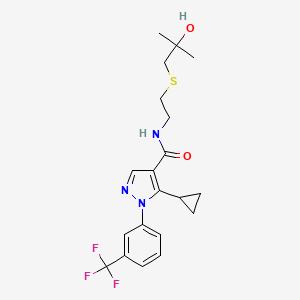 5-cyclopropyl-N-{2-[(2-hydroxy-2-methylpropyl)sulfanyl]ethyl}-1-[3-(trifluoromethyl)phenyl]-1H-pyrazole-4-carboxamide