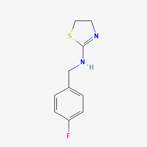 molecular formula C10H11FN2S B1652085 N-[(4-fluorophenyl)methyl]-4,5-dihydro-1,3-thiazol-2-amine CAS No. 13846-58-7