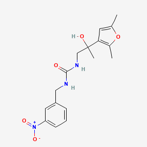 molecular formula C17H21N3O5 B1652086 3-[2-(2,5-Dimethylfuran-3-yl)-2-hydroxypropyl]-1-[(3-nitrophenyl)methyl]urea CAS No. 1384626-31-6