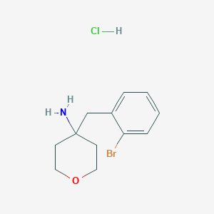 4-[(2-Bromophenyl)methyl]oxan-4-amine hydrochloride