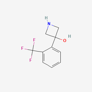 molecular formula C10H10F3NO B1652107 3-[2-(Trifluoromethyl)phenyl]azetidin-3-ol CAS No. 1388032-48-1