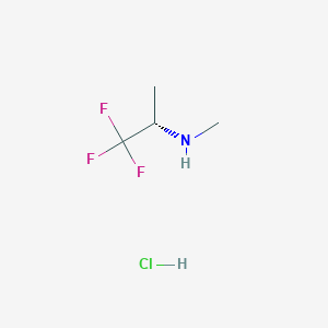 molecular formula C4H9ClF3N B1652112 (S)-N-Methyl-1,1,1-trifluoro-2-propylamine hydrochloride CAS No. 1389320-35-7