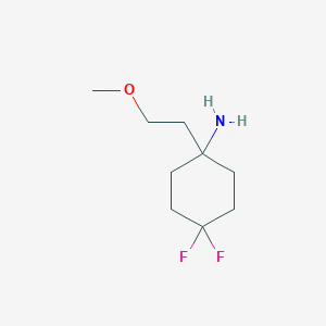 molecular formula C9H17F2NO B1652113 4,4-Difluoro-1-(2-methoxyethyl)cyclohexan-1-amine CAS No. 1389442-01-6