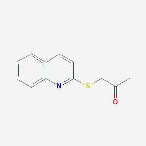 molecular formula C12H11NOS B1652114 1-(Quinolin-2-ylsulfanyl)acetone CAS No. 13896-81-6