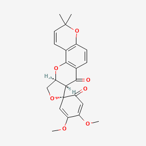 molecular formula C23H22O7 B1652116 非晶螺旋酮 E CAS No. 139006-28-3