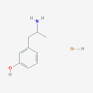 molecular formula C9H14BrNO B1652121 3-(2-Aminopropyl)phenol Hydrobromide CAS No. 1391054-33-3