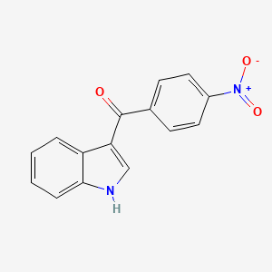 molecular formula C15H10N2O3 B1652128 Methanone, 1H-indol-3-yl(4-nitrophenyl)- CAS No. 139155-50-3