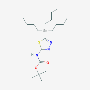 molecular formula C19H37N3O2SSn B1652131 Tert-butyl N-(5-tributylstannyl-1,3,4-thiadiazol-2-yl)carbamate CAS No. 1391926-51-4