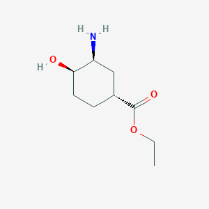 molecular formula C9H17NO3 B1652132 Ethyl (1R,3S,4R)-3-amino-4-hydroxycyclohexane-1-carboxylate CAS No. 1392879-00-3