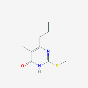 molecular formula C9H14N2OS B1652134 5-methyl-2-methylsulfanyl-6-propyl-1H-pyrimidin-4-one CAS No. 139297-14-6