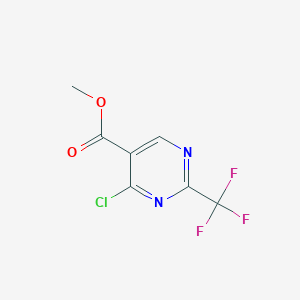 molecular formula C7H4ClF3N2O2 B1652142 Methyl 4-chloro-2-(trifluoromethyl)pyrimidine-5-carboxylate CAS No. 1393576-33-4