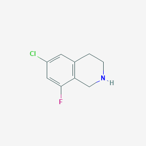 molecular formula C9H9ClFN B1652144 6-Chloro-8-fluoro-1,2,3,4-tetrahydroisoquinoline CAS No. 1394003-95-2