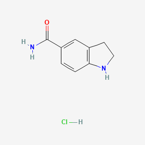 2,3-dihydro-1H-indole-5-carboxamide hydrochloride