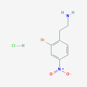 molecular formula C8H10BrClN2O2 B1652151 2-(2-Bromo-4-nitrophenyl)ethan-1-amine hydrochloride CAS No. 1394042-42-2