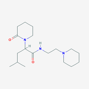 4-methyl-2-(2-oxopiperidin-1-yl)-N-[2-(piperidin-1-yl)ethyl]pentanamide
