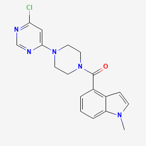 4-[4-(6-chloropyrimidin-4-yl)piperazine-1-carbonyl]-1-methyl-1H-indole