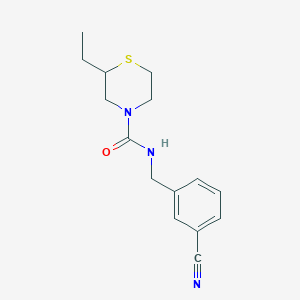 molecular formula C15H19N3OS B1652159 N-[(3-Cyanophenyl)methyl]-2-ethylthiomorpholine-4-carboxamide CAS No. 1394688-95-9