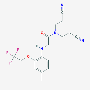 N,N-bis(2-cyanoethyl)-2-{[4-methyl-2-(2,2,2-trifluoroethoxy)phenyl]amino}acetamide