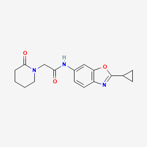 N-(2-cyclopropyl-1,3-benzoxazol-6-yl)-2-(2-oxopiperidin-1-yl)acetamide