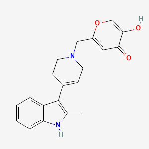 5-hydroxy-2-{[4-(2-methyl-1H-indol-3-yl)-1,2,3,6-tetrahydropyridin-1-yl]methyl}-4H-pyran-4-one