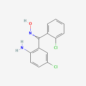 molecular formula C13H10Cl2N2O B1652170 N-[(2-amino-5-chlorophenyl)-(2-chlorophenyl)methylidene]hydroxylamine CAS No. 13949-49-0