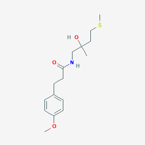 molecular formula C16H25NO3S B1652174 N-(2-hydroxy-2-methyl-4-(methylthio)butyl)-3-(4-methoxyphenyl)propanamide CAS No. 1396751-51-1