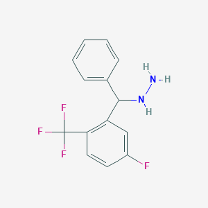 molecular formula C14H12F4N2 B1652178 [[5-Fluoro-2-(trifluoromethyl)phenyl]-phenylmethyl]hydrazine CAS No. 1396968-13-0