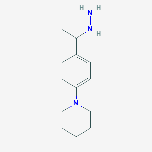 molecular formula C13H21N3 B1652181 1-(4-Piperidin-1-ylphenyl)ethylhydrazine CAS No. 1397009-99-2