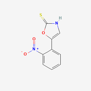 molecular formula C9H6N2O3S B1652182 5-(2-nitrophenyl)-3H-1,3-oxazole-2-thione CAS No. 1397191-32-0