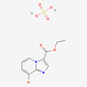 Ethyl 8-bromoimidazo[1,2-a]pyridine-3-carboxylate;sulfuric acid