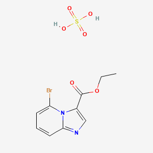 molecular formula C10H11BrN2O6S B1652185 Ethyl 5-bromoimidazo[1,2-a]pyridine-3-carboxylate;sulfuric acid CAS No. 1397199-88-0