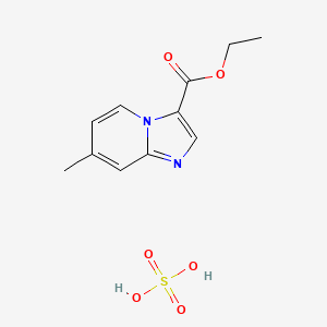 Ethyl 7-methylimidazo[1,2-a]pyridine-3-carboxylate;sulfuric acid